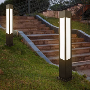 โคมไฟสวนเหล็กกลางแจ้งทันสมัย LED 2700K แสงสีขาวนวล IP66 AC 220V ติดตั้งแบบฝัง ไม่สามารถถอดออกได้ พร้อมเซ็นเซอร์ตรวจจับความเคลื่อนไหว พลังงานแสงอาทิตย์ - Product Image 4