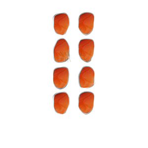 ต่างหูเม็ดเดี่ยวล็อคผีเสื้อแบบหยาบลายคาร์เนเลียนสีเงินสเตอร์ลิง925เป็นของขวัญสำหรับงานปาร์ตี้4คู่ - Product Image 1