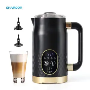 Upgraded Automatic Magnetic Foamer Hot & Cold Foam Maker and Milk Warmer with LED Display Cafe Milk Steamer