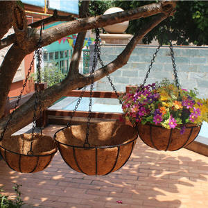 Popular estilo pastoral de fibras vegetales biodegradables <span class=keywords><strong>maceta</strong></span> con de palma de coco - Product Image 5