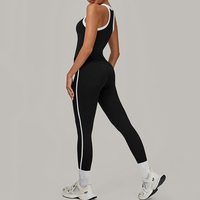 Ensemble de sport color block S-XL pour femme, tenue de yoga moulante couleur chair, ensemble de fitness extérieur