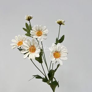 Fleurs artificielles Daisy à 6 têtes en soie, haute simulation, pour mariage, décoration intérieure, fleurs pour vase - Product Image 1