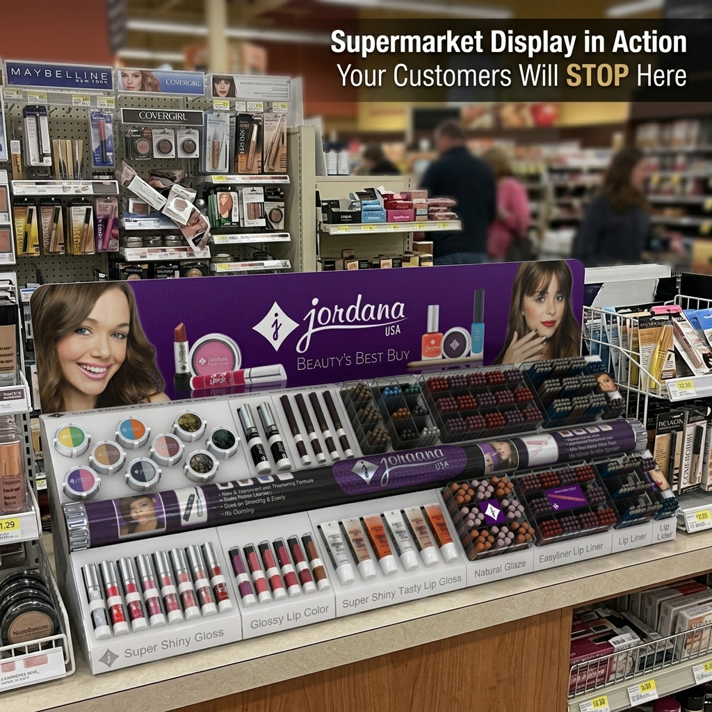 Custom Acrylic Modern Countertop Cosmetic Display Stand with Customizable Options Carton Packed for Super Shiny Gloss Lipstick — view 2
