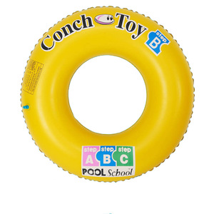 <b>Inflatable</b> Swimming Ring Yellow ABC Print Thickened PVC Adult Pool <b>Float</b> - Product Image 5