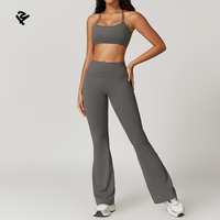 Fabricants de vêtements TTZ8791-3 soutien-gorge de sport personnalisé taille haute leggings larges évasés pour femmes ensembles de gym fitness yoga pour femmes