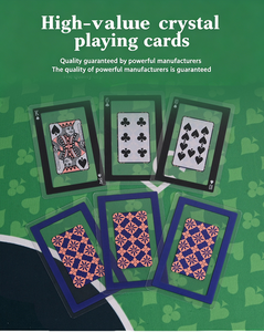 Cartes à jouer en plastique PVC transparent à bordure creuse, haute résistance, anti-pliage, lavables, créatives, pour <span class=keywords><strong>poker</strong></span> de table en tournoi en intérieur - Product Image 6