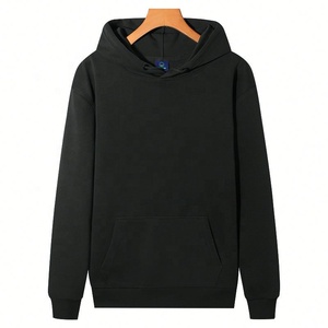 Sweat à capuche 320g, haut ample et polyvalent à manches longues avec base en polaire, couleur tendance et amincissante - Product Image 2