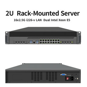 Serveur en rack 2U 16 X I226-V 2.5GbE LAN XEON E5 Pare-feu Pfsense Ordinateur routeur domestique 4*DDR4 RAM 2*M.2 2*SATA Linux Centos - Product Image 1