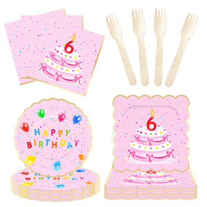 DAMAI - Artículos para Fiestas de Cumpleaños, Platos Negros y Dorados de 300 GSM, Servilletas Azules, Recuerdos para Fiestas de Cumpleaños, para 8 Personas - Product Image 4