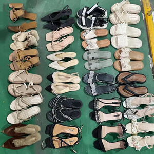 Sandalias Planas Casuales de Verano para Mujer, Diseño Sólido, Punta Abierta, Antideslizantes, Calzado de Segunda Mano, Liquidación al por Mayor - Product Image 1