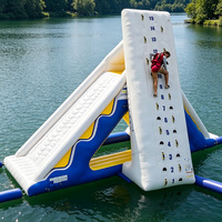 Grand parc aquatique gonflable en PVC pour l'escalade, prix usine, aquaparc flottant, nombreux jeux aquatiques amusants, usage commercial, 500 kg