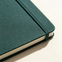 Carnet de planification A5 en lin 2027 avec bande élastique verticale personnalisée pour cadeaux
