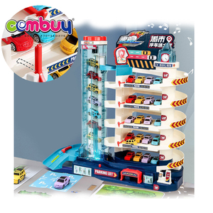 Jouet de <span class=keywords><strong>construction</strong></span> de ville avec plan de la ville, piste de montée en colimaçon, grands ascenseurs électriques et parking - Product Image 1