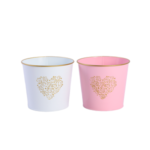 Customizable Powder Coated Iron Succulent Containers <strong>Golden</strong> Heart Roses Design Eco-Friendly Rust-Resistant Plant Pots <strong>Garden</strong> - Product Image 4