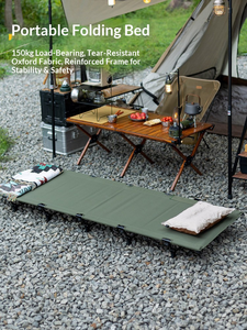 Lit de camp de style moderne avec tubes en aluminium de série 6, capacité de charge de 150 kg, lit pliant d'extérieur pour le <span class=keywords><strong>camping</strong></span> et <span class=keywords><strong>la</strong></span> survie - Product Image 4