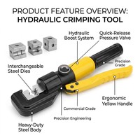 Hydraulische Kabelschuh-Crimpzange 4-70mm² Drahtklemmen-Crimper Crimpzange für Elektrische Verbindungen