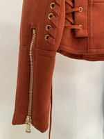 BA2287 Kimshein nouvelles tendances femmes mode poche veste hiver chamois cuir grande taille mode femmes vestes