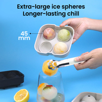 Plateau à glaçons en silicone de qualité alimentaire personnalisé avec logo OEM, avec couvercle amovible, réutilisable et facile à démouler, sans BPA, compatible lave-vaisselle