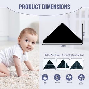 Ruban adhésif pour tapis de qualité supérieure, réutilisable, lavable, anti-roulement, autocollants de fixation pour tapis, sans résidu, garde les tapis plats, vente en gros d'usine - Product Image 6