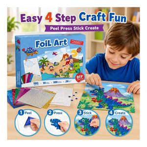 Tarjetas de Juego de Castillo y Bosque para Niños con Papel de Aluminio de Colores y Piezas de EVA para Sesiones de Manualidades - Product Image 4
