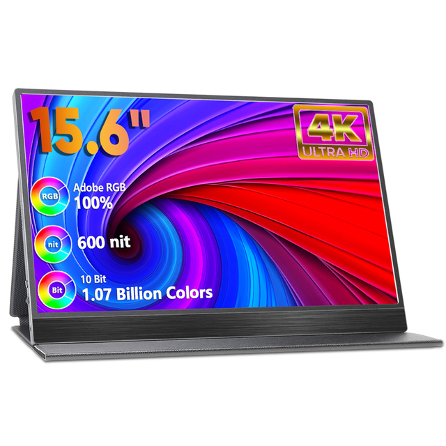 Best 15.6 Inch 4K USB Type-C Portable Gaming LCD Monitor From China 60Hz Refresh Rate for PC PS4 for MAC Smartphone