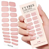 Nouveauté 2026 Ipolish Lamp Free Autocollants pour ongles en gel couleur unie, Produit de beauté pour ongles, Vente en gros, Wraps pour ongles en gel à durcissement naturel