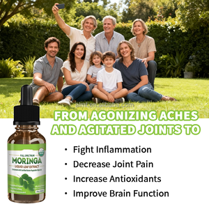 אורגני, נטול אלכוהול, נטול אלכוהול, סופג במהירות מלאה בספקטרום מלא, מרינגה, 2 צף (60 מ "ל) טיפות מורינגה - Product Image 2