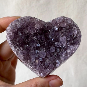 Cristal de Corazón de Amatista al por Mayor, Gema Natural en Forma de Corazón, Cuarzo Druzy, Geoda, Artesanía de Cristal, Decoración Curativa, Halloween - Product Image 1
