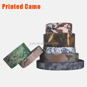 JUDE Hot Sale Webbing Straps Printed Ribbons Nylon Tactical 25mm Camo Printed Camouflage 1" Camo Camouflage Webbing Tape