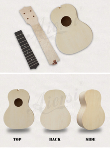 China Aiersi marca Basswood Diy <span class=keywords><strong>ukelele</strong></span> Kits guitarra pequeña para niños estudiantes principiantes cuerpo de Uke blanco OEM/ODM instrumentos musicales - Product Image 5