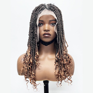 Peluca de <span class=keywords><strong>Cabello</strong></span> Sintético Trenzado con Dreads Tejidas a Mano con Encaje Completo, <span class=keywords><strong>Dos</strong></span> Hebras, <span class=keywords><strong>Cabello</strong></span> Trenzado <span class=keywords><strong>Corto</strong></span> para Mujeres Negras Africanas - Product Image 5