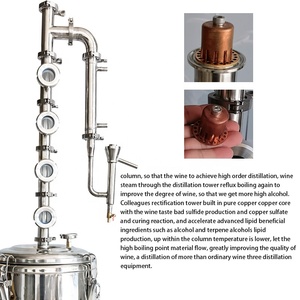 Destilador de Alcohol Doméstico de 15L-25L-33L-50L-70L, Máquina de Agua Destilada Eléctrica de Acero Inoxidable, Máquina para Brandy y Ginebra - Product Image 3