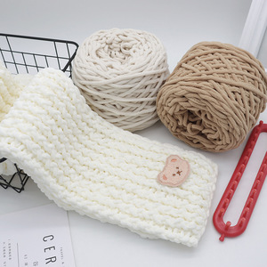 Lizida 100% Polyester şönil tığ iplik süper yumuşak kabarık kabarık hantal 165g/rulo 6mm kalın tıknaz battaniye yünü boyalı desen - Product Image 5