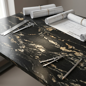 Dalle en pierre naturelle 100% VARDHMAAN Titanium Noir/Or, haute qualité, durable, pour décoration de sol, personnalisable, moderne, chambre et salon 1 - Product Image 1