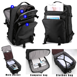 可扩展工厂商务时尚旅行定制设计师防水男士笔记本电脑背包 - Product Image 3