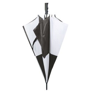 Parapluie de voyage automatique noir et blanc 8K semi-automatique pliable en 3 sections avec fonction d'ouverture automatique - Product Image 2
