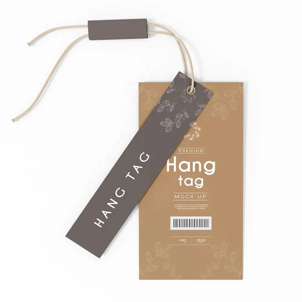 Benutzer definierte gedruckte Logo Luxus hängende Etiketten Kleidung Tags, Fabrik anpassen Hang Tag String Kleidungs stück Swing Hangtags.