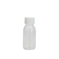 100 مللي كبسولة جرعة زجاجة الطبية السائل التعبئة السعال شراب زجاجة من البلاستيك مزودة بصمام من السيليكون قياس