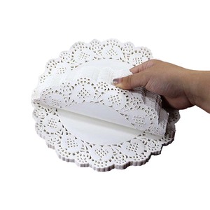 Napperons en <span class=keywords><strong>papier</strong></span> ronds jetables de qualité alimentaire napperons en <span class=keywords><strong>dentelle</strong></span> rose - Product Image 1