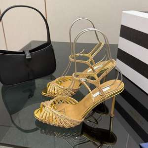 Zapatos de Tacón de Cuero para Mujer Babylone, 3.<span class=keywords><strong>5</strong></span> Pulgadas, Negros, Sandalias de Fiesta, Correa Ajustable en el Tobillo, Diseño Metálico, Cómodos y Fáciles de Poner - Product Image 2