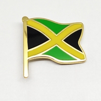 Insigne d'épinglette de drapeau en métal personnalisé plaqué poli souvenir épingle de drapeau personnalisée pour les cadeaux de la fête nationale avec peint coulé