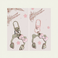 Porte-monnaie en alliage rose Mengda avec oreilles de chat, porte-clés de luxe léger et multifonctionnel, pendentif pour sac à dos, cadeau idéal pour les couples