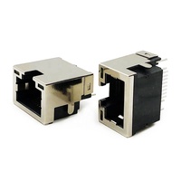 Connecteurs Ethernet modulaires Coorle, type SMT décalé, contacts en alliage de cuivre blindés, prise femelle RJ45 8P8C, Cat5e/Cat6/Cat6a