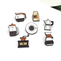 Pin de solapa de esmalte duro para amantes del café, insignia de Metal con forma de taza de café, regalos