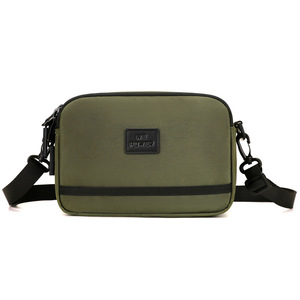 Sac messager en cuir souple pour homme avec fermeture éclair, sac à bandoulière, doublure en nylon, pochette élégante pour téléphone portable style G - Product Image 1