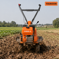 Mini-motoculteur professionnel YKX à plusieurs vitesses, à essence, entraîné par courroie, pour le désherbage et le travail du sol dans les fermes agricoles et vergers