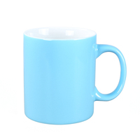 Mug en céramique brillant personnalisé avec logo, 11 oz, couleur vive, tasse à café pour café, promotion de bureau