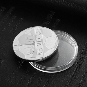 Pièce personnalisée 2d Logo Lettre Pièce en métal en alliage de zinc <span class=keywords><strong>Las</strong></span> <span class=keywords><strong>Vegas</strong></span> Football Compétition Souvenirs Sablage Effet Pièces d'argent - Product Image 5