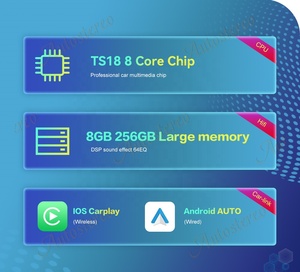 フォードマスタング2015-2020マルチメディアプレーヤーカーGPSナビゲーションヘッドユニット電子ディスプレイ用CarplayAndroid13オートステレオ - Product Image 4