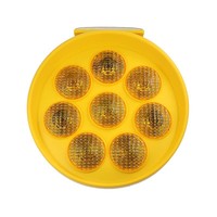 Bernsteinfarbenes Rotes Blinklicht Solar-Warnleuchte LED-Verkehrssignalleuchte 85mm Hochintensives Licht mit 8 LED Solarbetriebene Straßensicherheitsleuchte